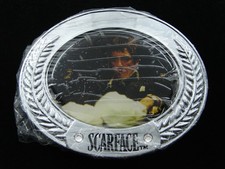 RE01152 NOS COOL  TONY MONTANA SCARFACE  MOVIE COMMEMORATIVE BELT BUCKLE
