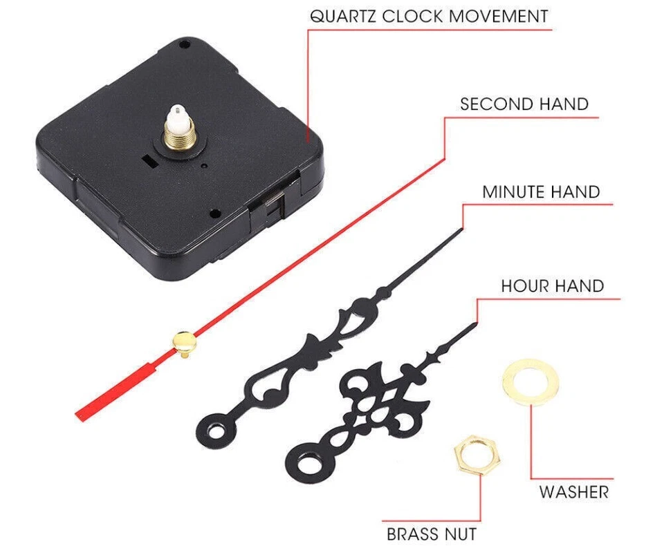 Continuous Sweep Quartz Battery Clock Movement No tick QUIET For 3MM Thick Dial - Image 3 of 4
