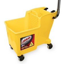 32 Qt Commercial Mop Bucket w/ Wringer Combo Rolling Cleaning Cart Side Press US