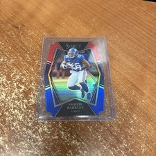 2021 Select Saquon Barkley Premier Level Red & Blue Die Cut Prizm Giants SP