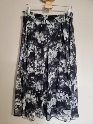 FAIR LADY: LANGER ROCK SCHLEIER GEFÜTTERT GEBLÜMT FLOWER SKIRT 