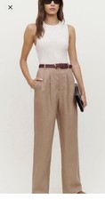 Reformation Vesta linen pant size 6 brown
