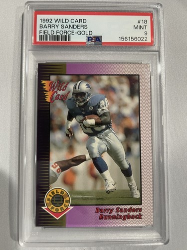 Barry Sanders [Gold] #18 1992 Wild Card Field Force card