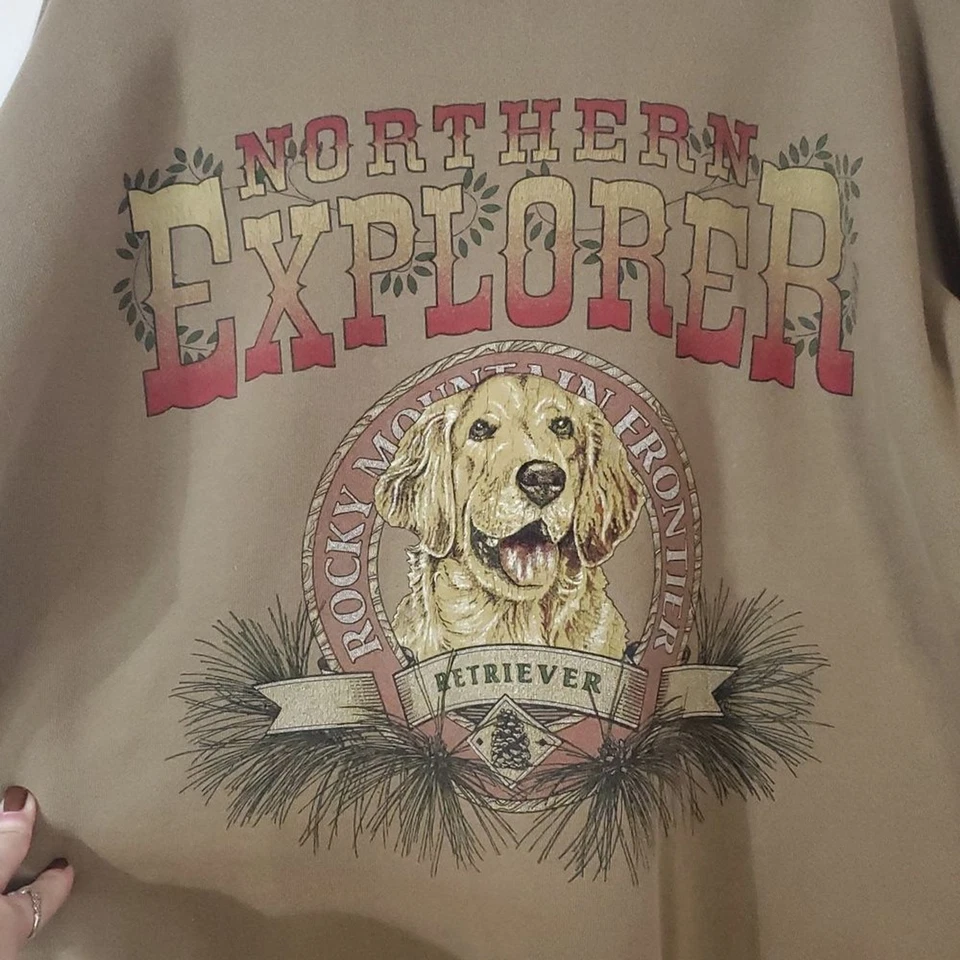 Sudadera De Colección Northern Explorer Golden Retriever Cuello Redondo Talla XL Tostada Foto 2 de 4