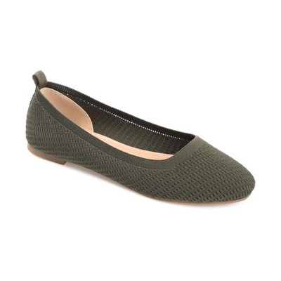Women's Journee Collection Maryann Knit Ballet Flats Green