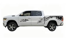 Pickup Trunk Side Sticker For Dodge Ram 1500 Mud Splash Graphics Mountain Decals