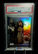 2024 TOPPS CHROME STAR WARS 6 SHIN HATI DEBUT RAINBOW REFRACTOR PSA 9