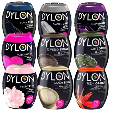 Dylon Textilfarbe All-in-1 für 600g Stoff inkl. Fixierer Umfärben Neufärben easy