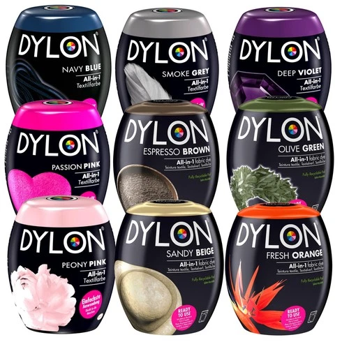 Dylon Textile Paint All-in-1 for 600g Fabric inc Fixer Recolouring Redyeing Easy