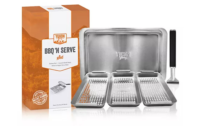 Yukon Glory BBQ 'N SERVE Grill Basket Set