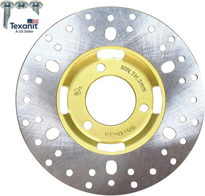 Front Brake Rotor Disc 180Mm with Stud Bolt Compatible with Yamaha BWS ZUMA 50Cc