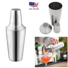 Stainless Steel Cocktail Shaker Mixer Drink Bartender Martini Tools Bar