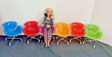 Mobili casa delle bambole 1:6 sedie cigno 2 colori PK 4,3"X3,9" per Barbie Ken-NO DOLLS