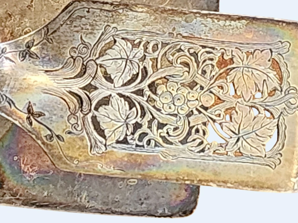 Pinzas antiguas para sándwich o pastelería Tiffany Upe Vine de plata de ley Foto 2 de 4