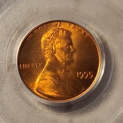 1995 Memorial Reverse Lincoln Small Cent Coin PCGS DBLD DIE MS 66 RD -2nd Gen - Picture 1 of 4