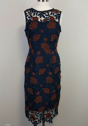 Cupcakes & Cashmere Mandolin Floral Lace Sheath Dress Size uk 8 RRP $145 - Picture 10 of 13
