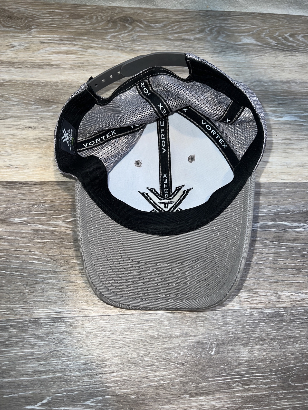 VORTEX Gray Adjustable Logo Hat / Cap Black Logo … - image 6