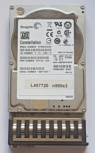 500 GB SATA Seagate Constellation ST9500530NS 7200rpm 2.5" Festplatte + caddy