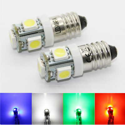 10X 6V 12V Volt E10 EY10 LED SMD Bulb Screw Base Thread Lamp Light Source