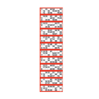 RED BINGO TICKETS 36.000 FLYER JUMBO BRAND 12TV QUICKIES 3 X 12.000