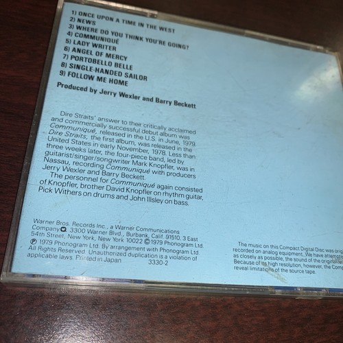 Dire Straits Communique Japan Target CD Warner Bros. Original Rare Import! VG - Picture 5 of 5