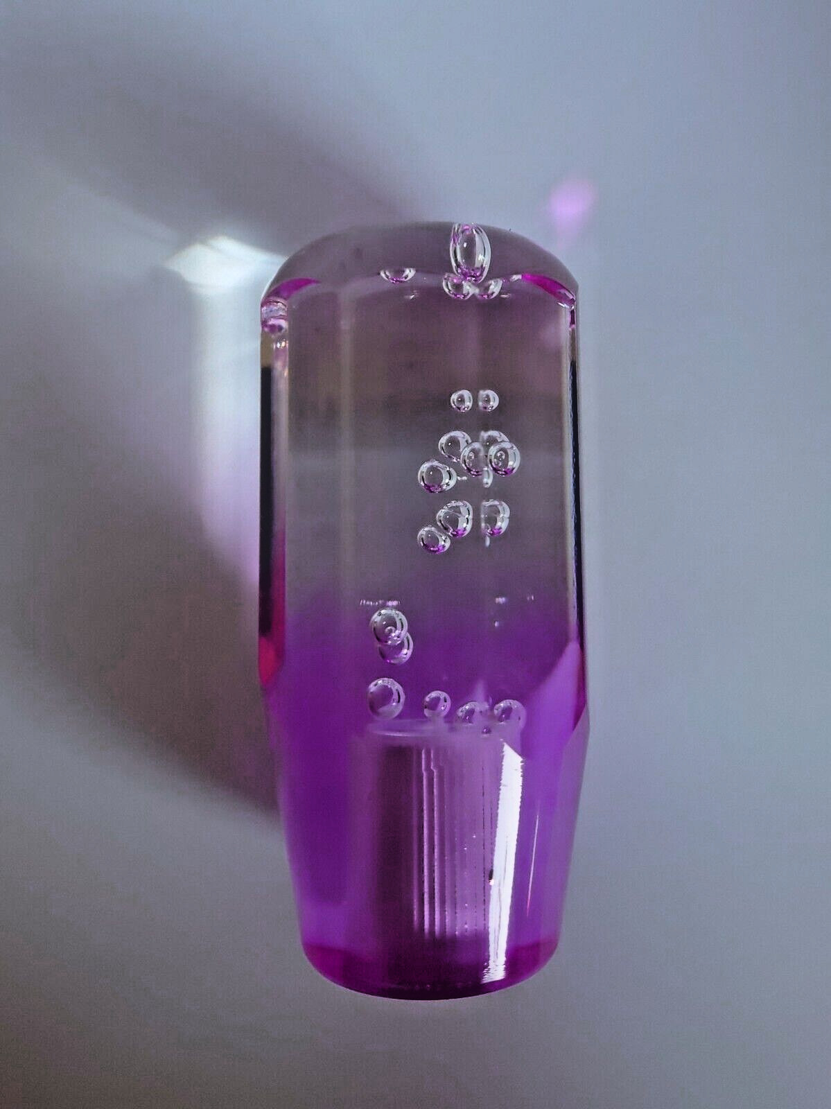 JDM 100mm Clear Purple Bubble Shift Knob Gear Knob - 12x1.25 With Adapter