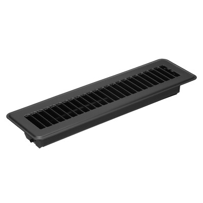 12 x 2 Inch Floor Register 1pcs Heavy Duty Air Vent Cover Adjustable Vents Black