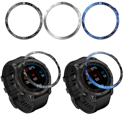 Cover Adesiva In Acciaio Inox Per Garmin Fenix 7X | Lunetta Protettiva | Colore Blu | TopTen - 2