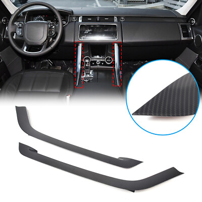 Carbon Fiber ABS Dashboard Side Strip Trim Cover For Range Rover Sport 2018-22