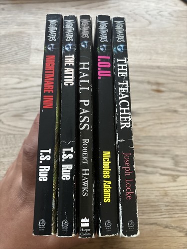 5x Nightmares Horror Paerback 1st editions 1990's - T S Rue, Joseph Locke