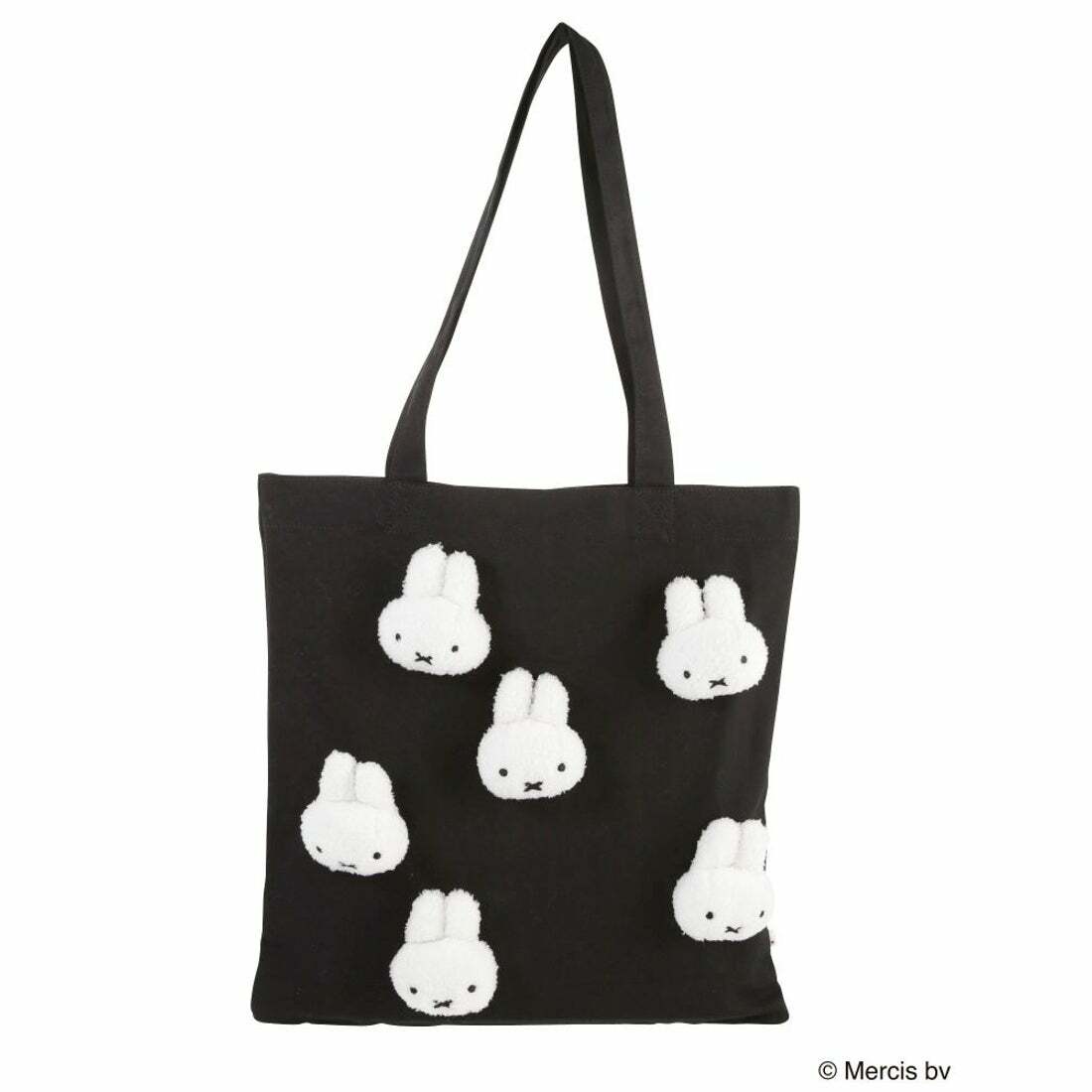 Merry Jenny Miffy Tote Bag Black Fluffy 40cm (15.7