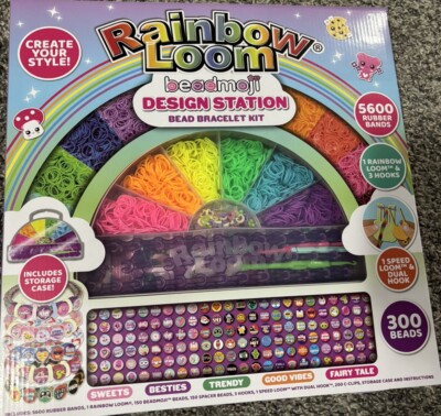 Rainbow Loom: Beadmoji Design Station Bead Bracelet Kit 5600 Bands 300 Beads NEW