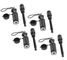 4 Pk 1/2" Hitch Pin w/ Lock Keyed Differently, Fits 1-1/4" Receiver (2 Keys/Pin)