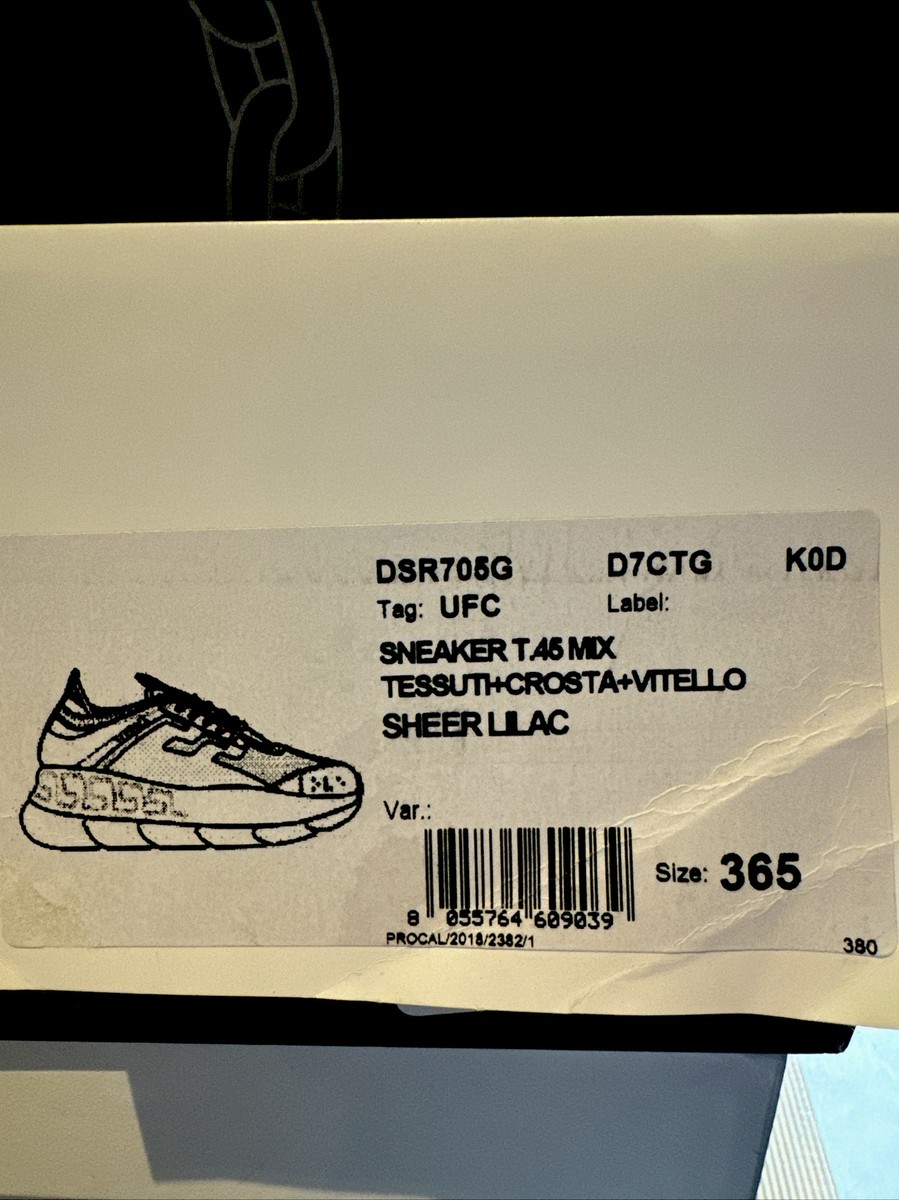 Versace 36.5 Sneaker T.45 Mix Tessut+Crosta+Vitello Lilac | eBay