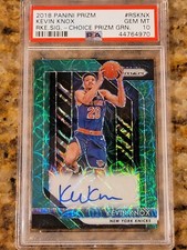 2018-19 Panini Prizm Choice Kevin Knox Green Rookie Auto /8 Pop 1 SSP PSA 10
