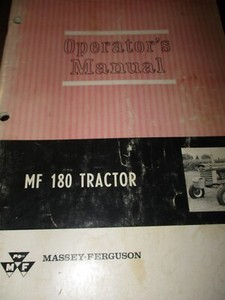 Massey-Ferguson MF 180 Tractor Operator's Manual 1968