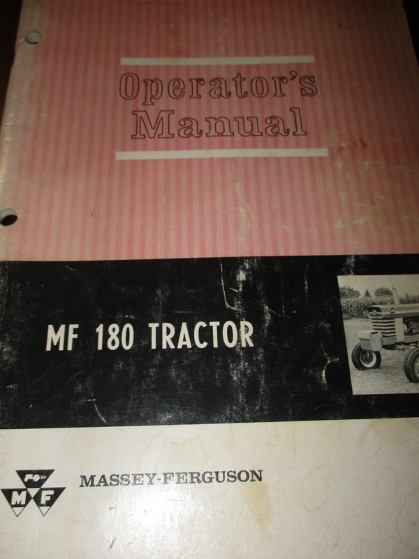 Massey-Ferguson MF 180 Tractor Operator's Manual 1968