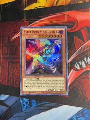 Yu-Gi-Oh! Evil   Twins Ki-sikil & Lil-la GEIM-EN017 **Ultra Rare | 1st Ed | NM**