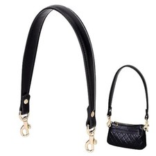 Black Genuine Leather Purse Strap 50cm 20 Inch Bag Handle Replacement