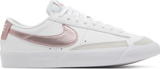 Nike Blazer Low '77 GS White Pink Glaze Sneakers Shoes DA4074-105 7Y Women's 8.5