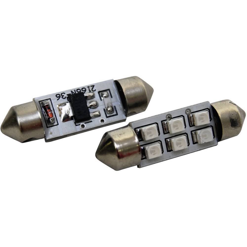 Ampoule navette LED Eufab 36mm pour plafonnier et coffre auto 1W S8.5