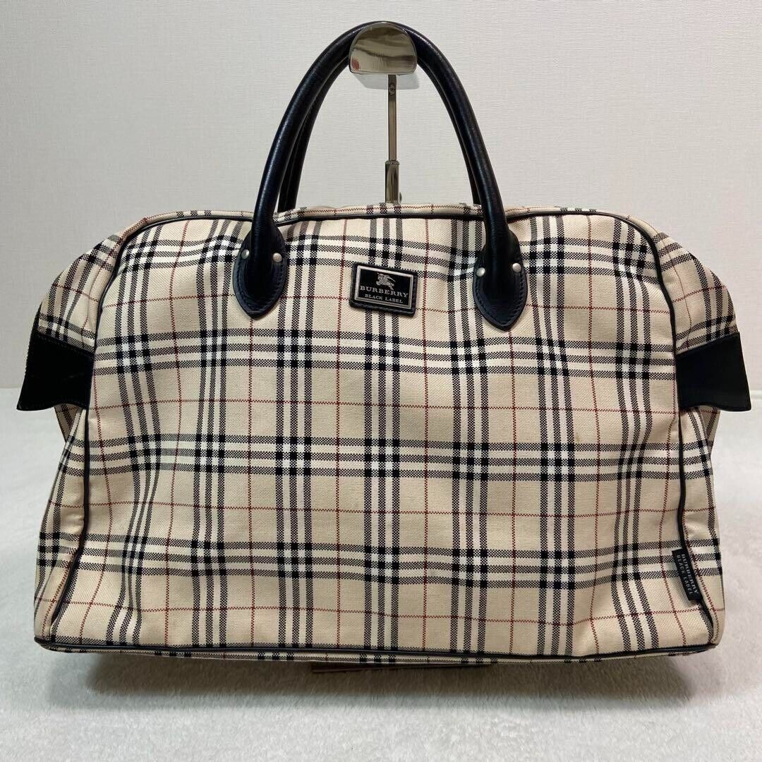 Burberry Black Label Nova Check Boston Bag Men Bag Accessory Burberry Black Label Nova Check Boston Bag Men Bag Accessory