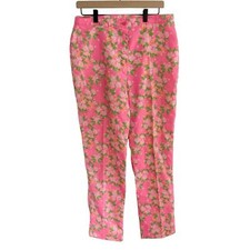Vtg 1960s 1970s Lilly Pulitzer Pink Floral Pants