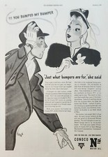 1942 Conoco Nth Motor Oil Vintage Ad you bumped my bumper