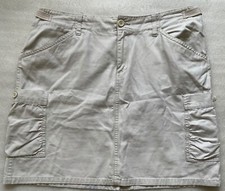 Y2K OLD NAVY, WOMEN'S 12 BEIGE DENIM SHORT PENCIL CARGO SKIRT, EUC