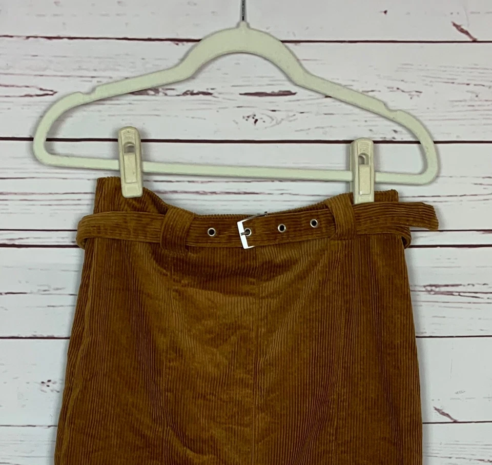 Urban Outfitters женщин M средний коричневый вельвет осень зима подпоясанный мини юбка - Изображение 4 из 4