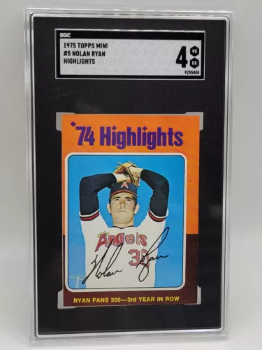 1975 Topps Mini #5 Nolan Ryan Highlights SGC 4