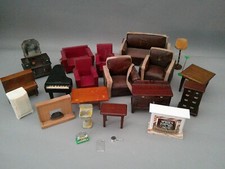 Antique Art Deco Dolls House furniture job lot for restoration