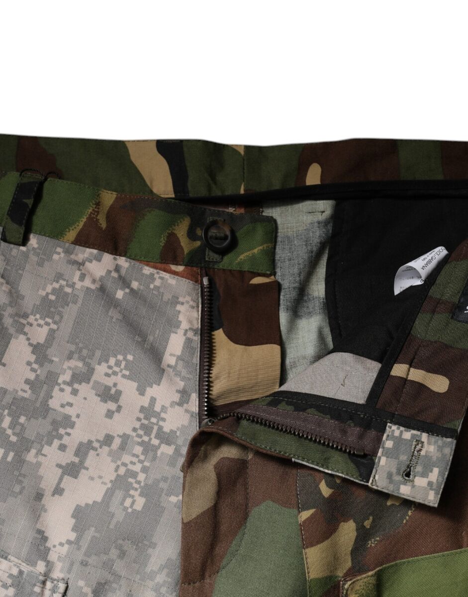 DOLCE & GABBANA Pants Multicolor Patchwork Camouflage Cargo DOLCE & GABBANA Pants Multicolor Patchwork Camouflage Cargo
