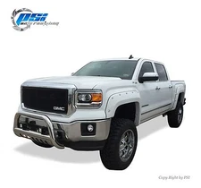 BLACK PAINTABLE Pocket Rivet Bolt Fender Flares 14-15 GMC Sierra 1500 FULL SET 